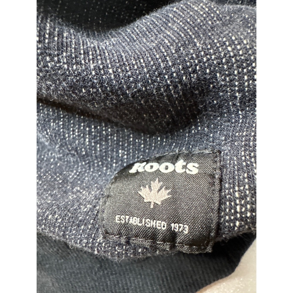 ROOTS Salt & Pepper Hoodie Set Women's S Grey-Navy Beaver Scarf Earmuffs Small - Picture 13 of 14